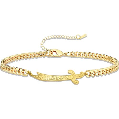 Eryi-Zulfiqar Bracelet Pour Homme Et Femme En Acier Inoxydable Imam Ali Épée Pendentif Islamique Arabe Corde Tressée Islam Bijoux Musulmans