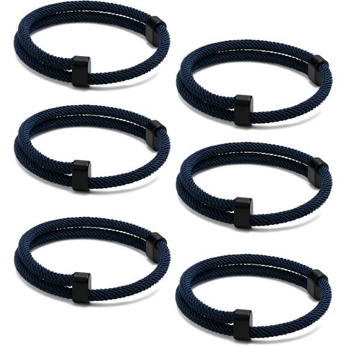Eryi-Bracelet De Couple Aimant Personnalisé Gourmette : Lot De 2 Bracelet Gourmette Acier Inoxydable Pore Femmes Hommes Garçon Fille Meilleur Ami