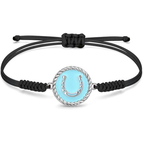 Eryi-Bracelet Corde Femme Original, Pendentif En Émail En Argent 925, Chaîne De Corde Réglable Faite À La Main, Cadeaux De Bijoux Pour Femme