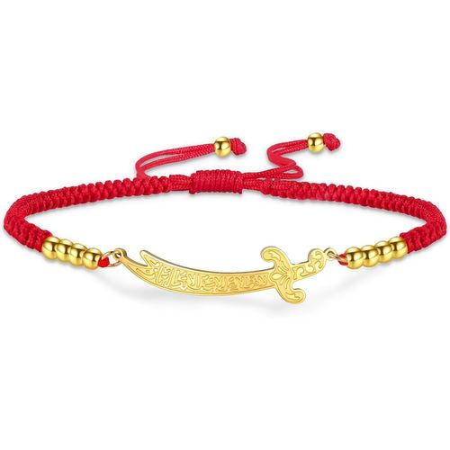 Eryi-Zulfiqar Bracelet Pour Homme Et Femme En Acier Inoxydable Imam Ali Épée Pendentif Islamique Arabe Corde Tressée Islam Bijoux Musulmans