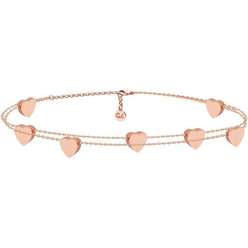 Eryi-Bracelet Coeur Pour Femme I Bracelet De Demoiselle D'honneur Avec Coeurs Filigranes - Réglable I Bracelet D'amitié Coeur En Or - Argent - Or Rose
