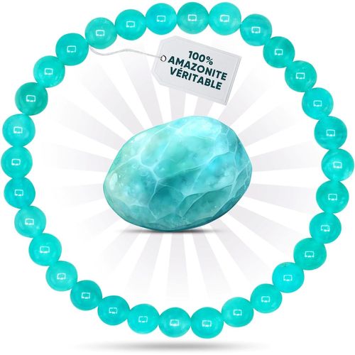 Eryi-Bracelet De Pierres Précieuses En Véritable Pierre Naturelle | Bracelet Boule De 6mm En Minéraux De Haute Qualité