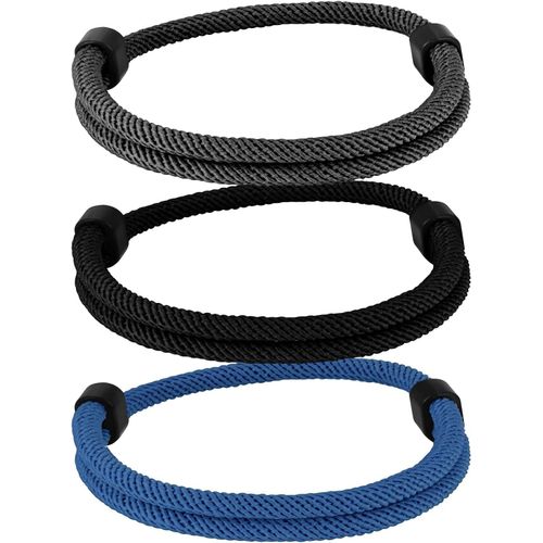 Eryi-Bracelet De Couple Aimant Personnalisé Gourmette : Lot De 2 Bracelet Gourmette Acier Inoxydable Pore Femmes Hommes Garçon Fille Meilleur Ami