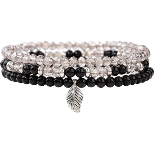Eryi-Bracelet De Perles Femme, Bijoux Boho Multi-Couches Avec Pendentif, Cristal Stretch - Cadeau D'anniversaire Pour Femmes