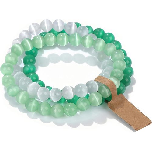 Eryi-Bracelet Pierre Naturelle Hommes Et Femmes 8mm Bracelet De Boîte À Cadeau Exquis