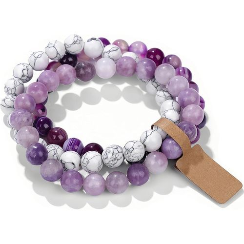 Eryi-Bracelet Pierre Naturelle Hommes Et Femmes 8mm Bracelet De Boîte À Cadeau Exquis