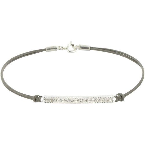 Eryi-- Bracelet Lien Barrette Argent 925 Et Strass - Classics