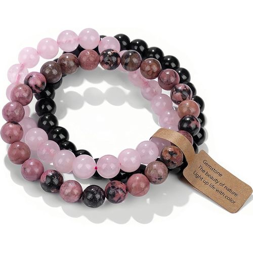 Eryi-Bracelet Pierre Naturelle Hommes Et Femmes 8mm Bracelet De Boîte À Cadeau Exquis