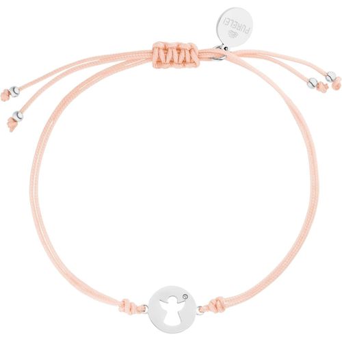 Eryi-® Bracelet Pink Angel, Bracelet Ange Gardien Femmes Et Filles, Bracelet Porte-Bonheur Rose Avec Pendentif Ange En Acier Inoxydable, Taille Réglable