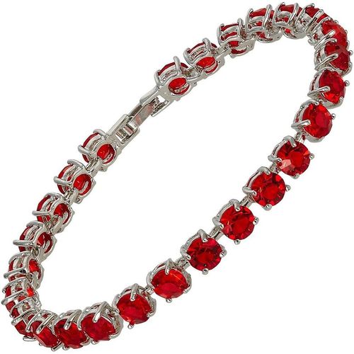 Eryi-Coupe De Rond Multicolore Cz 18k Gold Plated Bracelet De Tennis, 18cm / 7inch
