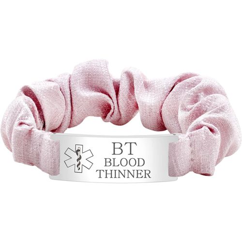 Eryi-Bracelet En Organza Satinée Lourde - Bracelets D'alerte Médicale En Acier Inoxydable Pour Femmes - Bijoux Id Médical D'urgence Personnalisés - Ya5426