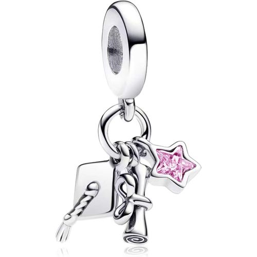 Eryi-Remise Des Diplômes 2025 Coeur Charm 925 Sterling Silver 5a Zirconia Pendentif Bracelet Collier Compatibilité Femme Bijoux Cadeau