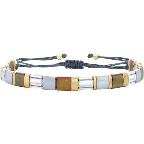 Eryi-Femmes Bracelets Arc-En-Ciel Bracelets En Perles Tila Bracelets Elastique Colorés Fait À La Main Bijoux