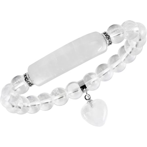 Eryi-Élastique Bracelet En Pierre Cristal Pour Femme, Yoga Chakra Rondes Perles D'énergie Protection Bracelet Avec C?ur Pendentif