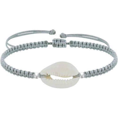 Eryi-- Bracelet Argent 925 Cauris Lien Tréssé