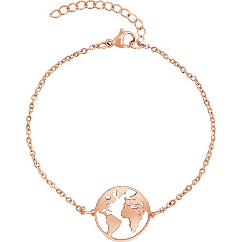 Eryi-® Bracelet Avec Pendentif En Forme De Carte Du Monde (Différentes Couleurs) Pour Femme