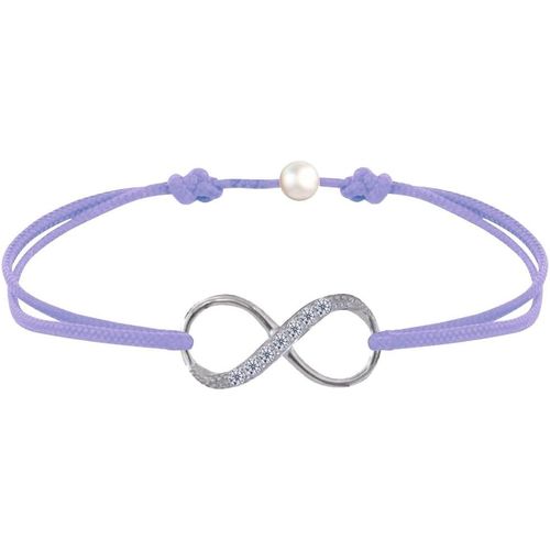 Eryi-- Bracelet Lien Argent 925 Infini Et Strass