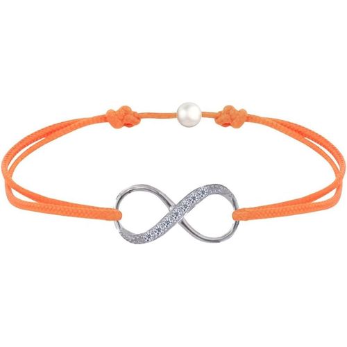 Eryi-- Bracelet Lien Argent 925 Infini Et Strass