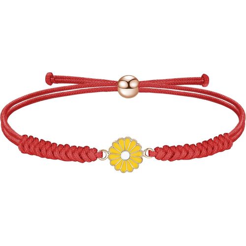 Eryi-Bracelet Corde Pour Femme, Bracelet Porte-Bonheur Réglable, Saint Valentin Anniversaire Anniversaire Graduation Cadeau Pour Petite Amie Femmes Filles