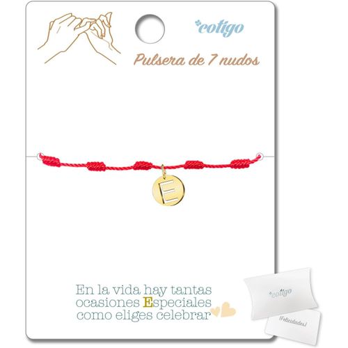 Eryi-Pulsera 7 Noeuds Rouges Con Lettre Initiale A-Z Acier Inoxydable-Porte Bonheur Et Protection-Bracelet Mauvais ?Il Pour Couples Et Amitié-Bijoux Réglable