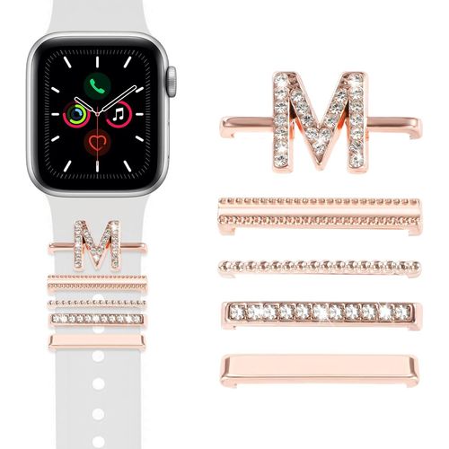 Eryi-Kit De 5 Charms Pour Bracelet De Montre Compatible Avec Apple Watch Series 10 9 8 7 6 5 4 3 2 1 Se Band (Sans Bracelet), Charm Lettre