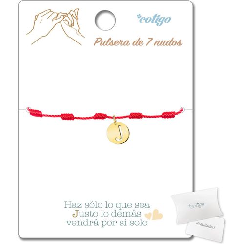Eryi-Pulsera 7 Noeuds Rouges Con Lettre Initiale A-Z Acier Inoxydable-Porte Bonheur Et Protection-Bracelet Mauvais ?Il Pour Couples Et Amitié-Bijoux Réglable