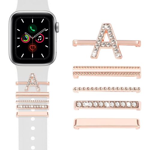 Eryi-Kit De 5 Charms Pour Bracelet De Montre Compatible Avec Apple Watch Series 10 9 8 7 6 5 4 3 2 1 Se Band (Sans Bracelet), Charm Lettre
