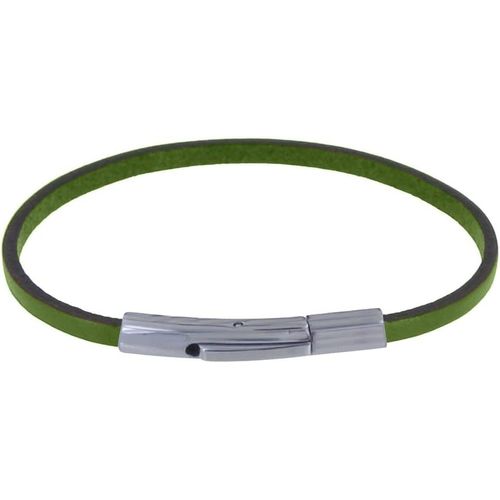 Eryi-- Bracelet Femme Cuir Simple Plat Fermoir Acier Inoxydable
