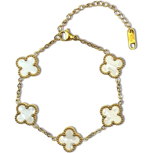 Eryi-Bracelet En Acier Inoxydable Plaqué Or Avec Motif Trèfle, Femme, Homme, Unisexe