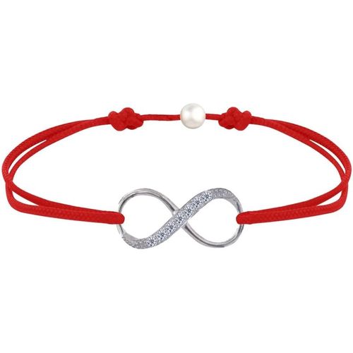 Eryi-- Bracelet Lien Argent 925 Infini Et Strass