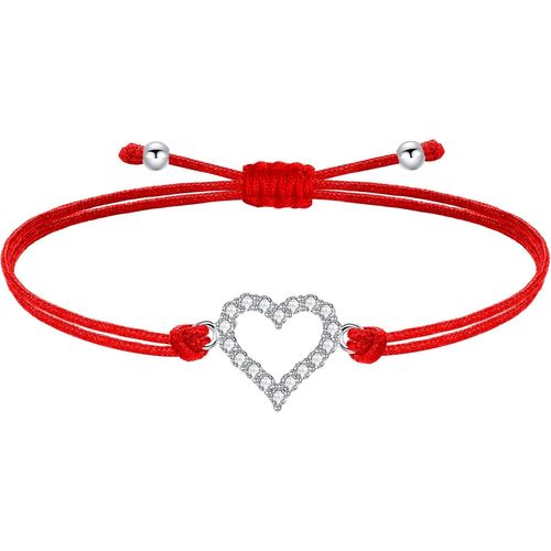 Eryi-Bracelet Cordon Filigrane Argent 925 Infini Amour Coeur Arbre De Vie Bracelet Pour Fille Femme Ado Réglable, Anniversaire Journée Enfants Bijoux