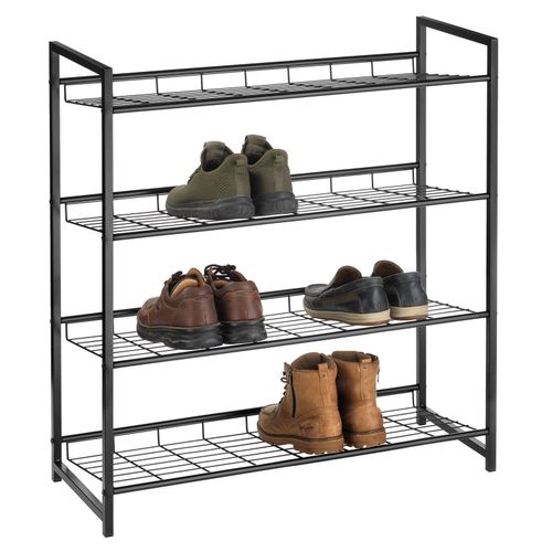 Étagère À Chaussure Ordo, Meuble À Chaussure, Rangement Porte-Chaussure À 4 Niveaux En Métal