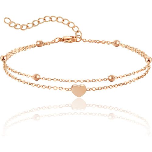 Eryi-Bracelet De Cheville Réglable Pour Femme En Acier Inoxydable Bracelet De Cheville Imperméable Bijoux De Cheville (Longueur De Cheville 20+5cm)