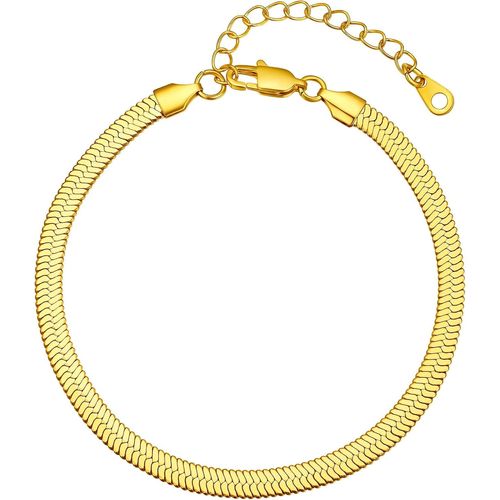 Eryi-Bracelet De Cheville Serpent Homme Femme Chaine Cheville 3mm/5mm Acier Inoxydable Argent/Or/Noir/Or Rose 22cm+5cm