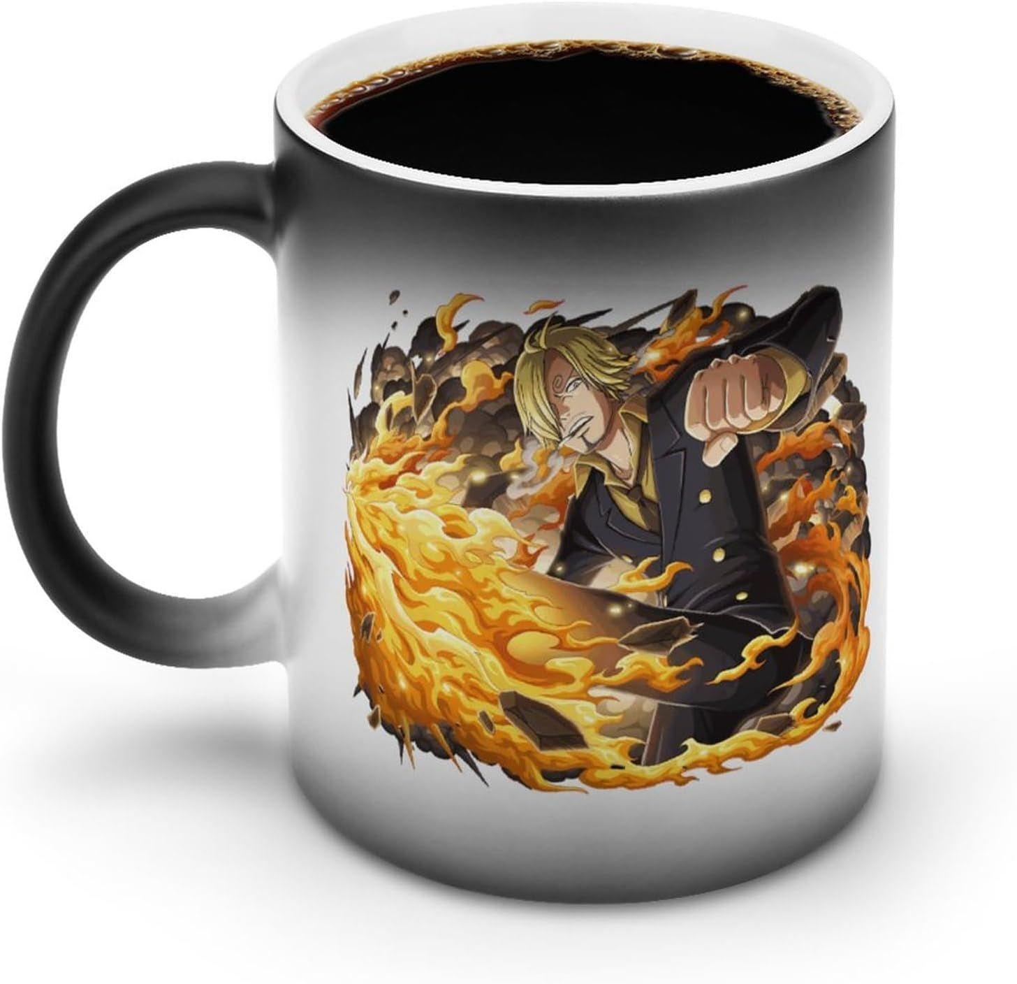 Tasse One Piece Sanji dessin animé tasse à café tasse à thé en céramique  tasse à cacao grande capacité unisexe cadeau créatif personnalisé 330 ml