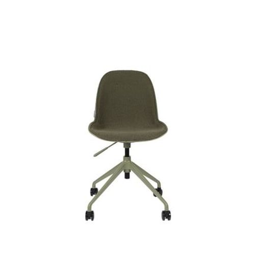 Chaise De Bureau 52x45x84,4 Cm En Tissu Effet Bouclette Vert - Kuip