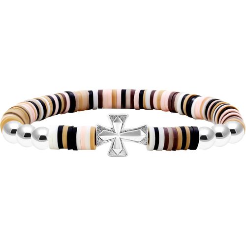 Eryi-Libre Et Romantique Bohème Femme Croix Bracelet En Argile Polymère Élastique Bracelet Meilleur Cadeau Pour La Famille, Petite Amie, Et Meilleures Amies Lors De Fêtes Et Saint-Valentin Y4438