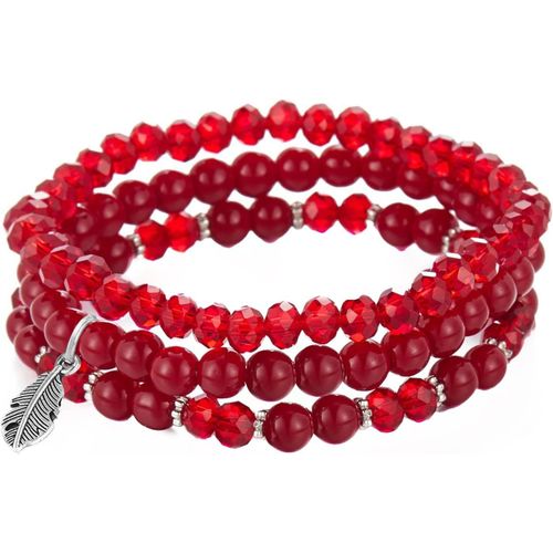 Eryi-Bracelets Multicouches En Perles De Cristal, Boho Multi-Couches Bracelets De Perles Bohème En Pierre De Cristal, Bracelet En Pierre Naturelle Multicouches
