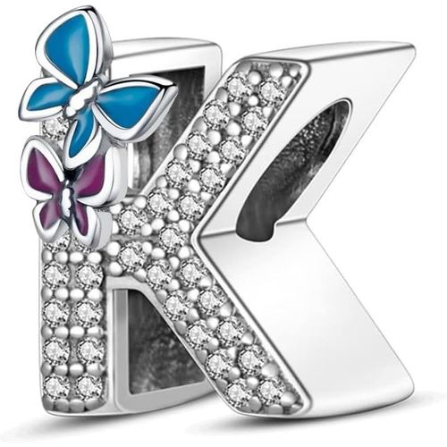 Eryi-Charme Pearl En Forme De Lettre De A À Z Pour Bracelet, En Argent Sterling 925, Compatible Avec Les Bracelets Et Colliers Pandora, Compatible Avec Les Bracelets Européens Pour Femmes Et Filles X