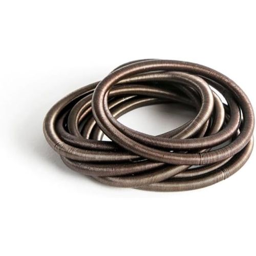 Eryi-Lot De 5 Bracelets À Ressort En Acier Inoxydable - Doré, Élastiques Et Minimalistes, Unisexe Pour Femme Et Fille, Bijoux Tendance En Couches Avec Sac En Organza Blanc