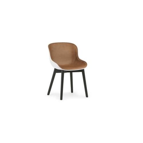 Normann Copenhagen - Chaise Rembourrée À L'avant Hyg - Cuir Blanc Ultra - Noir - Blanc