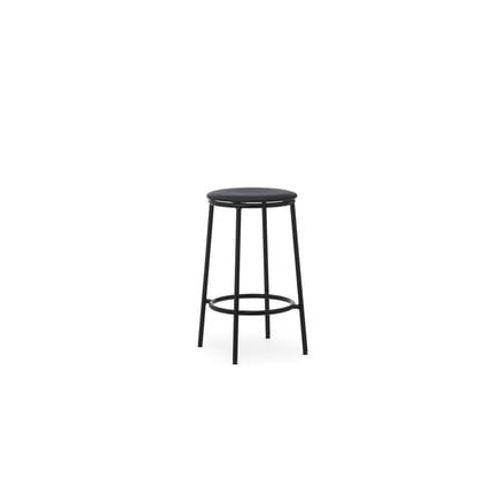 Normann Copenhagen - Tabouret De Bar Circa - Noir (Cuir) - 65 Cm - Noir