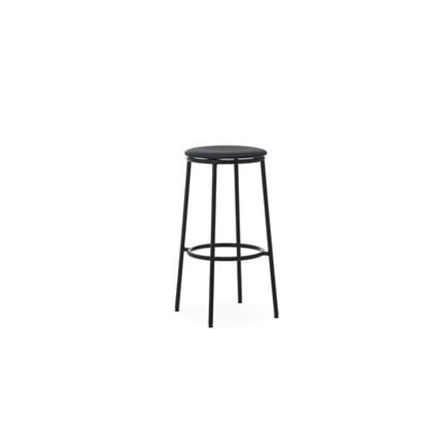 Normann Copenhagen - Tabouret De Bar Circa - Noir (Cuir) - 75 Cm - Noir