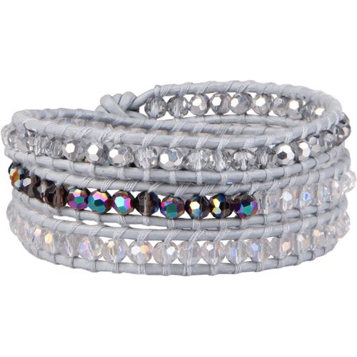 Eryi-Naturel Bleu Cristal Coquillages Perle Perlé 3 Couches Bracelet Fait Main Mode Femme Bijou