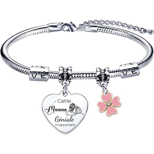 Eryi-Cadeau Fete Des Meres Maman Bracelets Cadeaux Maman Cadeau De Fête Des Mères Bracelet Maman Femmes Bijoux Bracelet Mère Cadeau D'anniversaire Maman D'amour