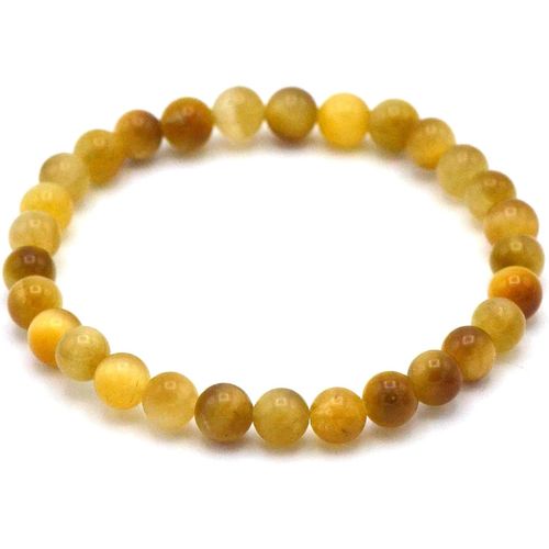Eryi-Bracelet Pierre Naturelle | Perle Ronde 6 Mm | Création Artisanale Française|Femme Homme Mixte | Plus De 60 Choix