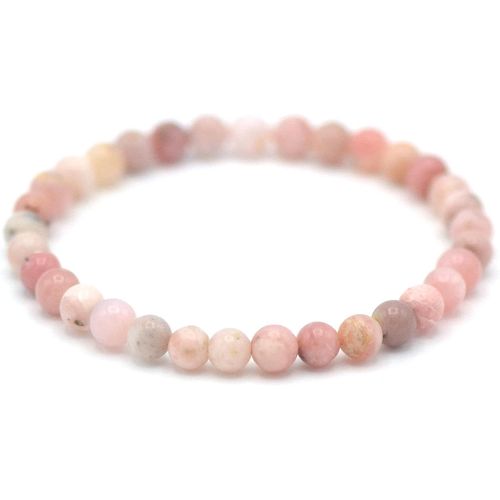 Eryi-Bracelet Pierre Naturelle | Perle Ronde 6 Mm | Création Artisanale Française|Femme Homme Mixte | Plus De 60 Choix