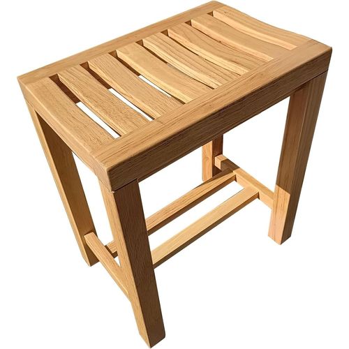 Douche Banc, Tabouret De Douche En Bois Multifonctions Imperméable, Chaise De Douche Siège De Salle De Bain Pour Spa Sauna Camping Le Salon Jardin Étude ( Couleur : Natural , Taille : 42x28x50cm )