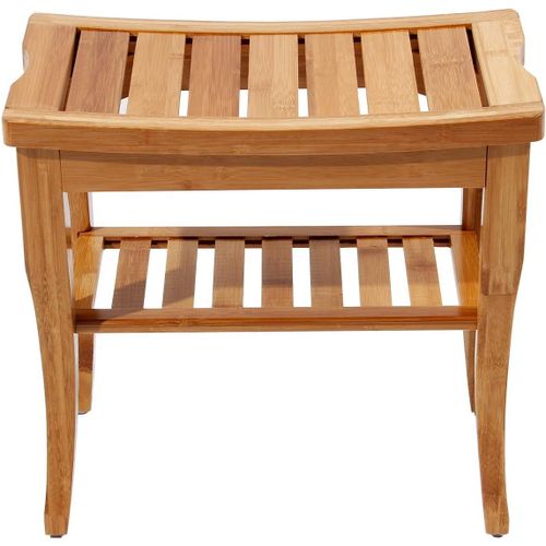 Tabouret De Salle De Bain En Bambou Banc Salle De Bain Tabouret De Douche 2 Niveaux Banc De Rangement Chaussure Etagère Chaussure Tabouret Plante Meubles Pour Entrée