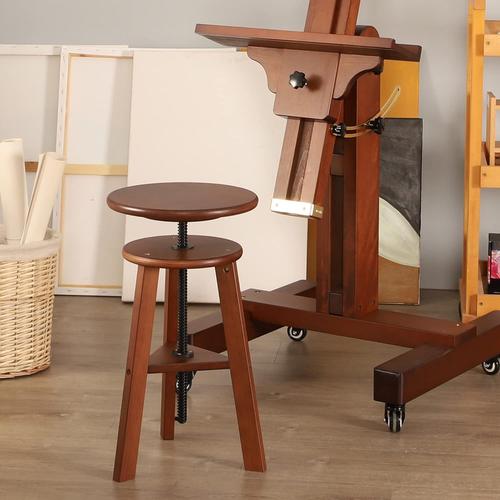 48-65cm H Tabouret En Bois Réglable En Hauteur, Tabouret D'artiste En Bois De Hêtre Pour Dessin, Tabouret De Peinture Pour Artistes, Adultes, Chaise En Bois Pour Artstudio, Cuisine, Bureau